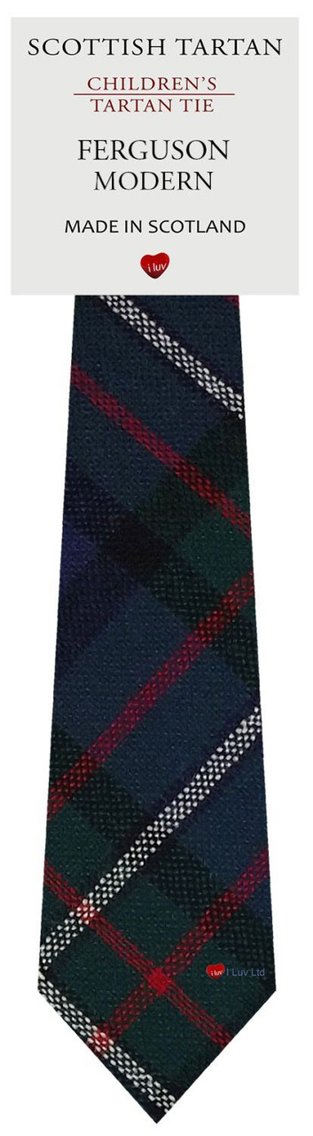 Boys Pure Wool Tie Woven Scotland - Ferguson Modern Tartan
