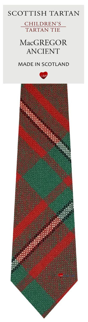 Boys Pure Wool Tie Woven Scotland - MacGregor Ancient Tartan