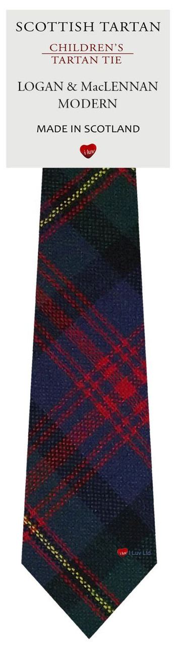 Boys Pure Wool Tie Woven Scotland - Logan and MacLennan Modern Tartan