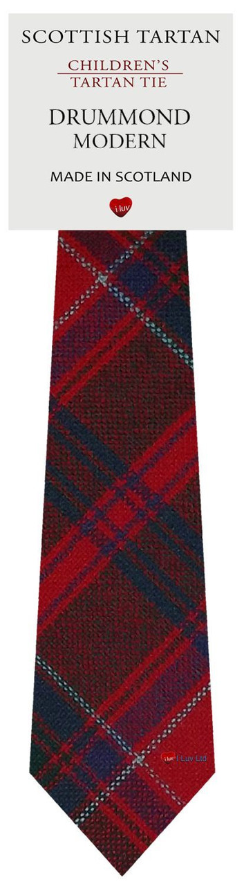 Boys Pure Wool Tie Woven Scotland - Drummond Modern Tartan
