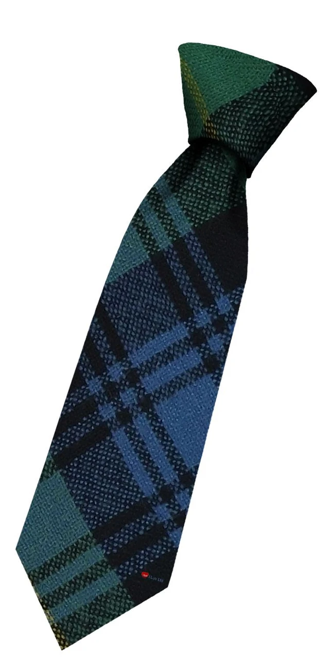 Boys Pure Wool Tie Woven Scotland - Gordon Ancient Tartan