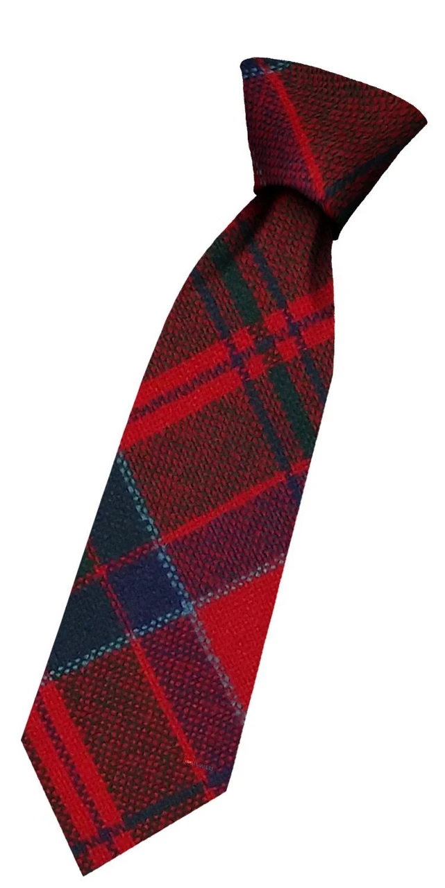 Boys Pure Wool Tie Woven Scotland - MacDonell of Keppoch Modern Tartan
