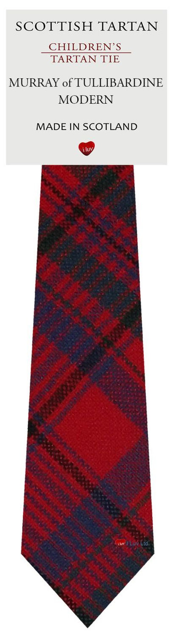 Boys Pure Wool Tie Woven Scotland - Murray of Tullibardine Modern Tartan