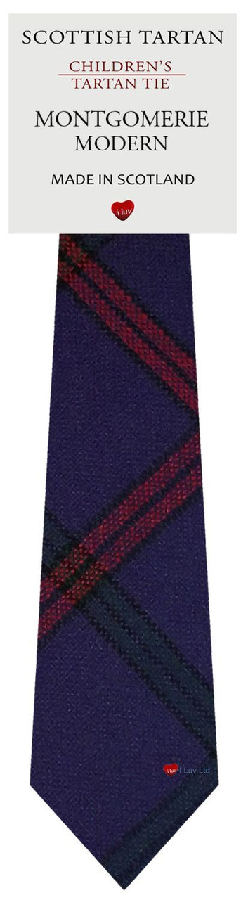 Boys Pure Wool Tie Woven Scotland - Montgomerie Modern Tartan