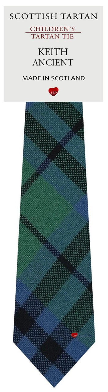 Boys Pure Wool Tie Woven Scotland - Keith Ancient Tartan