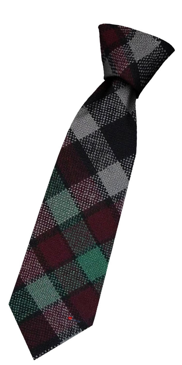 Boys Pure Wool Tie Woven Scotland - Borthwick Ancient Tartan