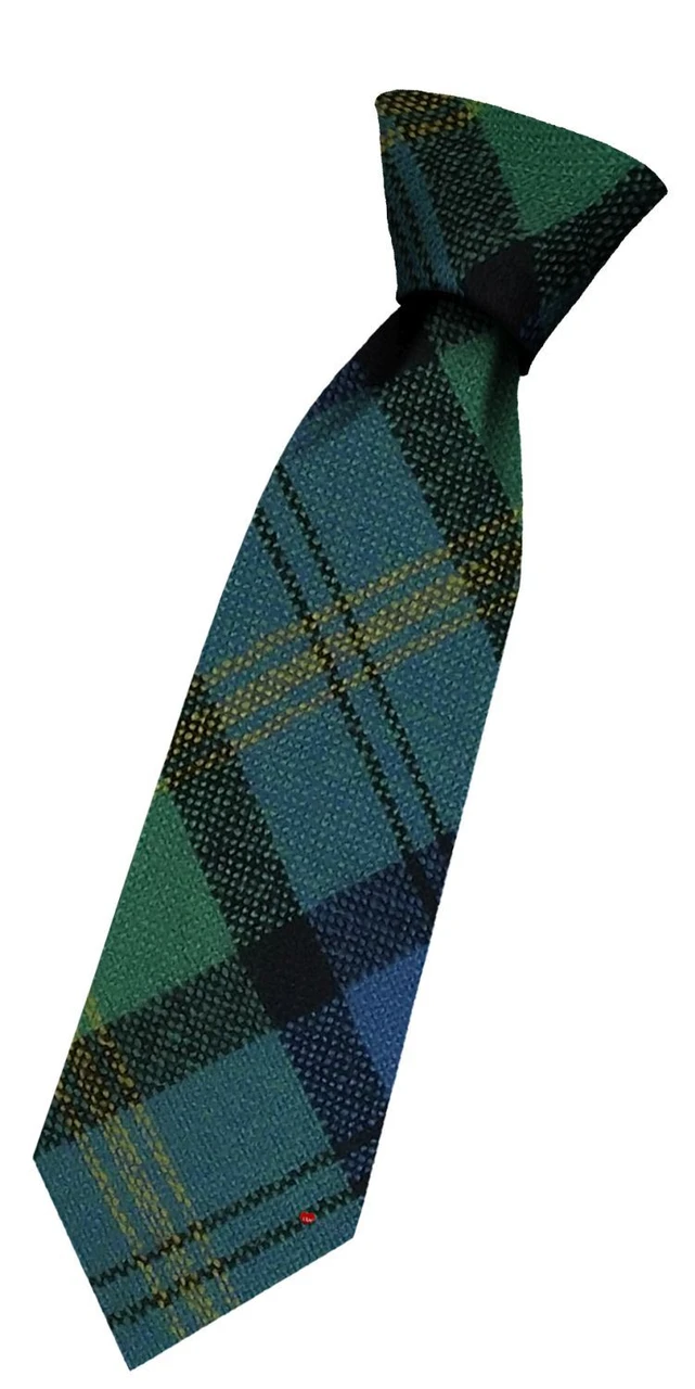 Boys Pure Wool Tie Woven Scotland - Gordon Old Ancient Tartan