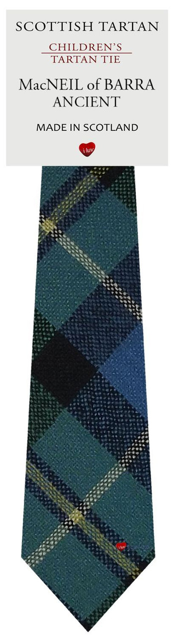 Boys Pure Wool Tie Woven Scotland - MacNeil of Barra Ancient Tartan