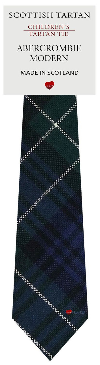 Boys Pure Wool Tie Woven Scotland - Abercrombie Modern Tartan