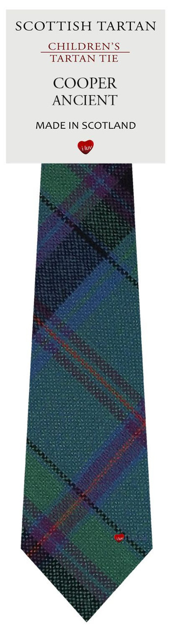 Boys Pure Wool Tie Woven Scotland - Cooper Ancient Tartan