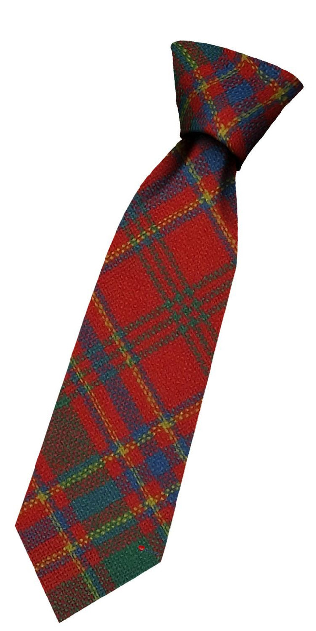 Boys Pure Wool Tie Woven Scotland - Munro Ancient Tartan