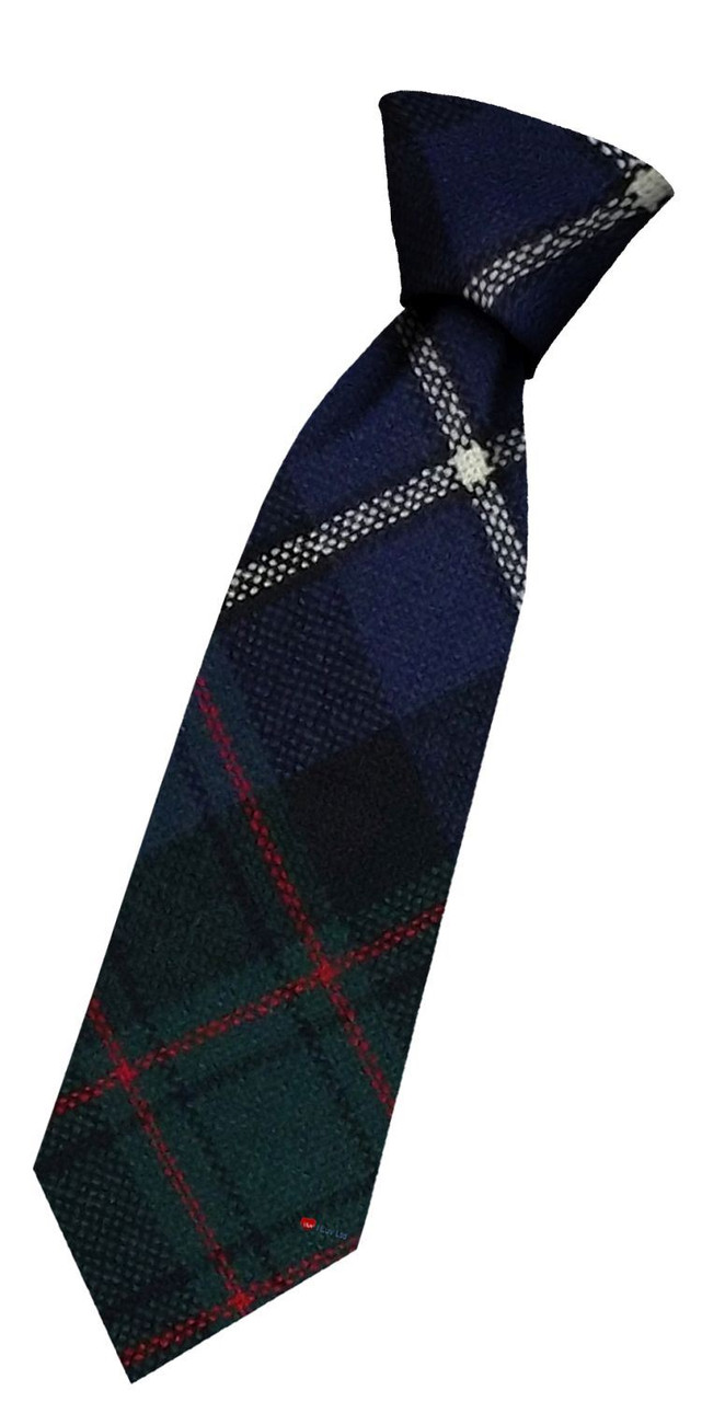 Boys Pure Wool Tie Woven Scotland - MacRae Hunting Modern Tartan