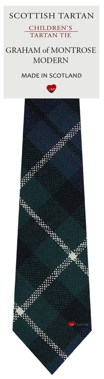 Boys Pure Wool Tie Woven Scotland - Graham of Montrose Modern Tartan