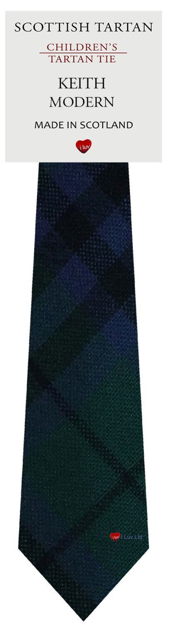Boys Pure Wool Tie Woven Scotland - Keith Modern Tartan