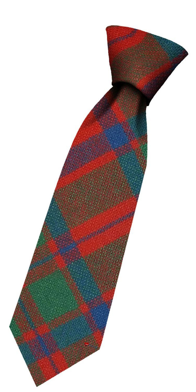 Boys Pure Wool Tie Woven Scotland - MacIntosh Ancient Tartan