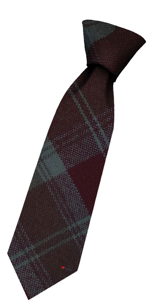 Boys Pure Wool Tie Woven Scotland - Lindsay Weathered Tartan