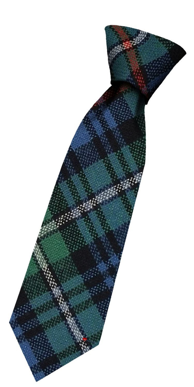 Boys Pure Wool Tie Woven Scotland - MacKenzie Ancient Tartan