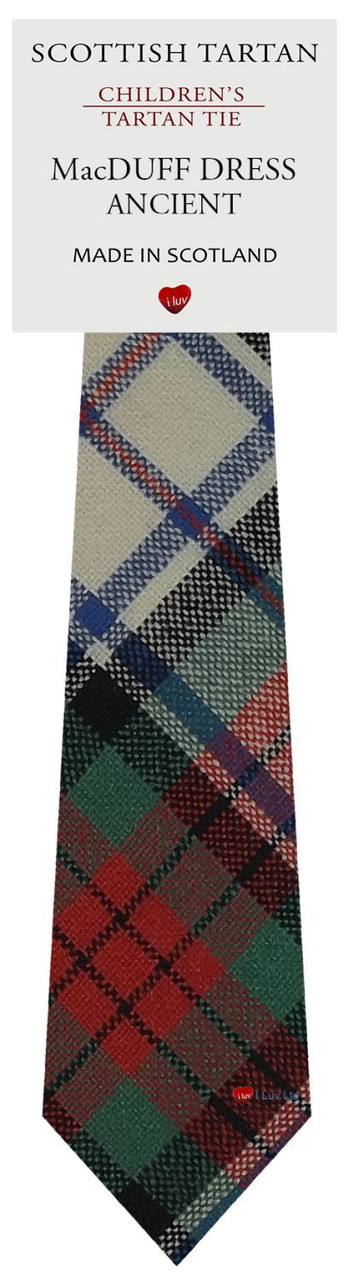 Boys Pure Wool Tie Woven Scotland - MacDuff Dress Ancient Tartan