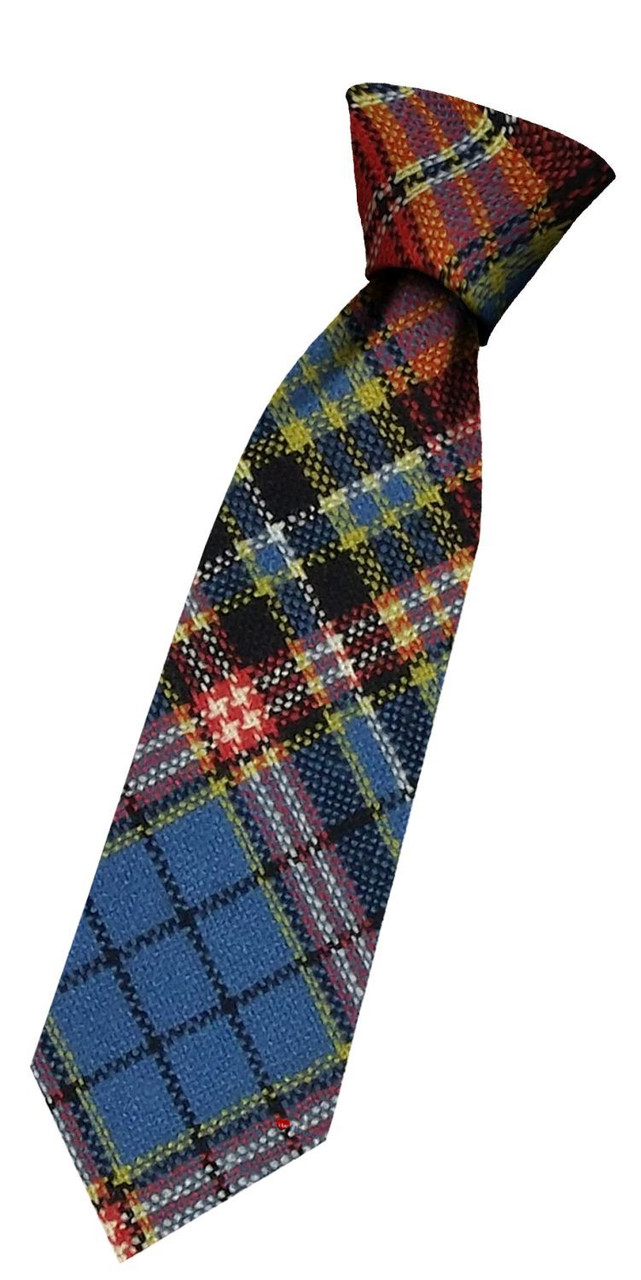 Boys Pure Wool Tie Woven Scotland - Drummond of Strathan Ancient Tartan