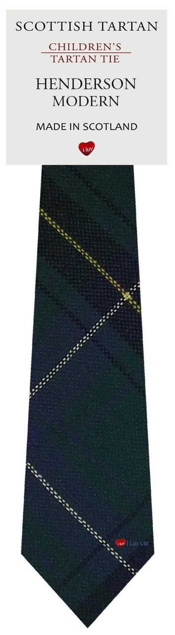 Boys Pure Wool Tie Woven Scotland - Henderson Modern Tartan