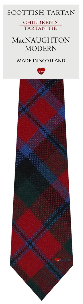 Boys Pure Wool Tie Woven Scotland - MacNaughton Modern Tartan