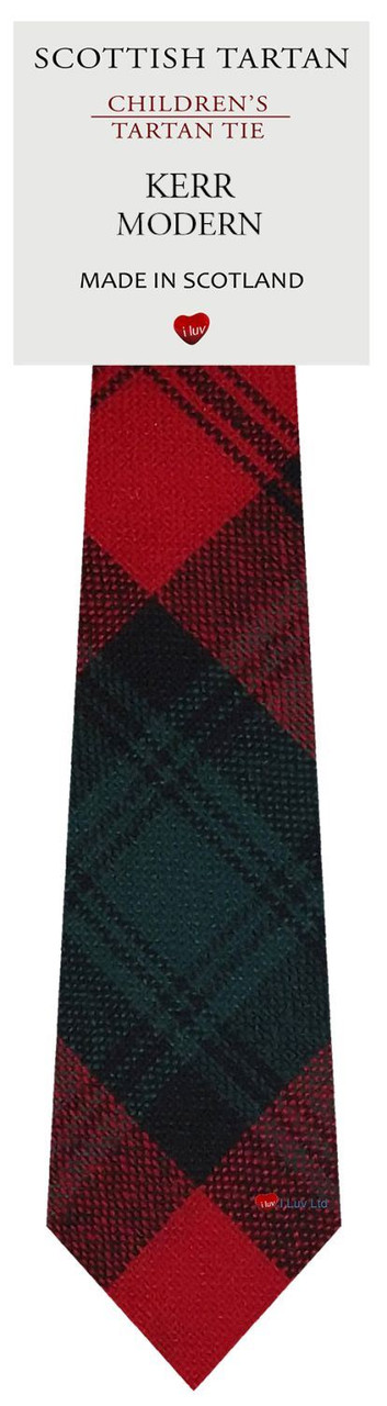 Boys Pure Wool Tie Woven Scotland - Kerr Modern Tartan