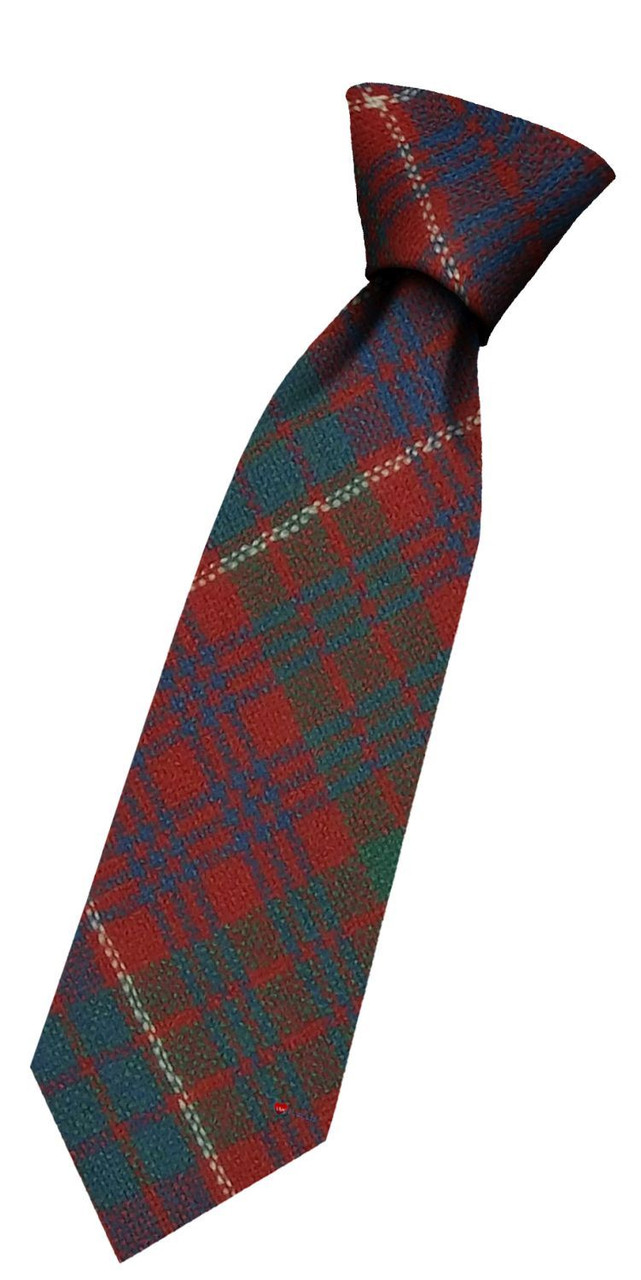 Boys Pure Wool Tie Woven Scotland - MacRae Ancient Tartan