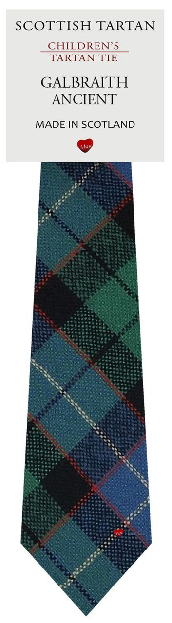 Boys Pure Wool Tie Woven Scotland - Galbraith Ancient Tartan