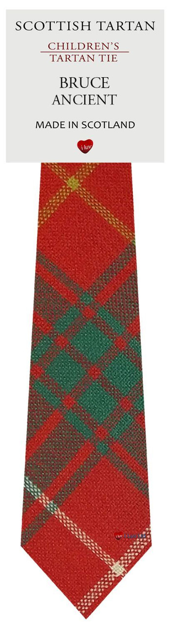 Boys Pure Wool Tie Woven Scotland - Bruce Ancient Tartan