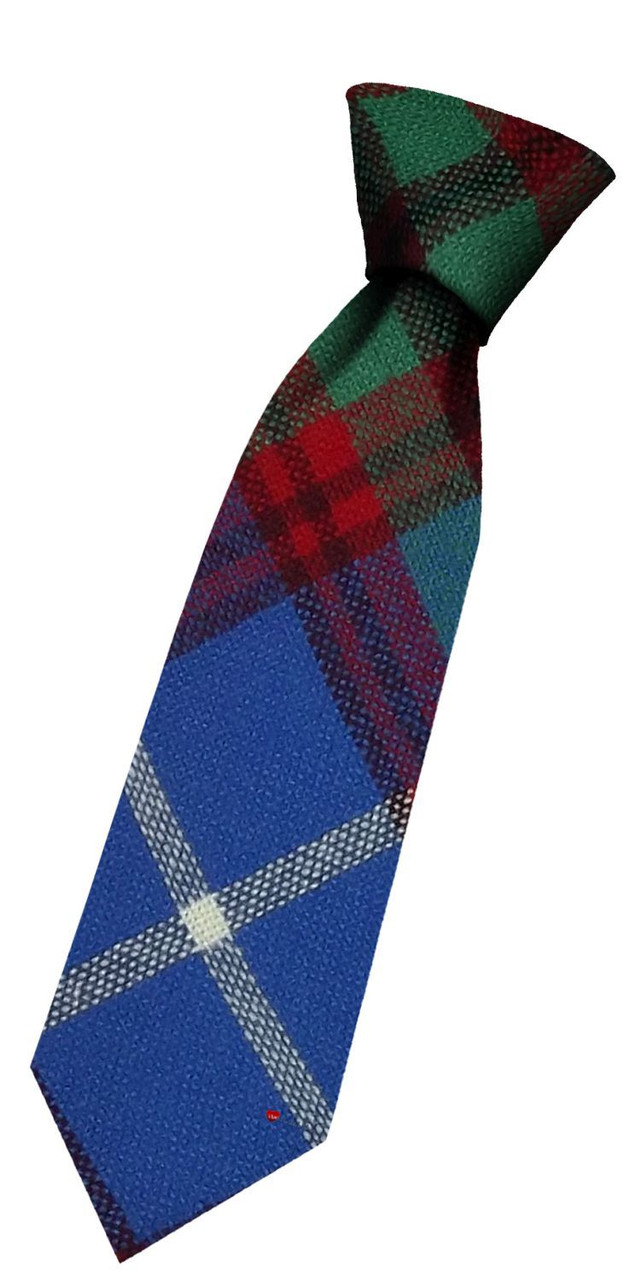 Boys Pure Wool Tie Woven Scotland - Edinburgh City Tartan