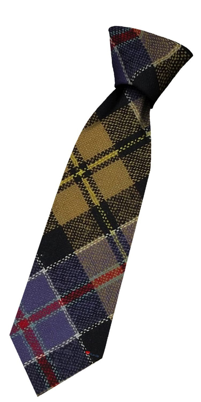 Boys Pure Wool Tie Woven Scotland - Culloden Ancient Tartan