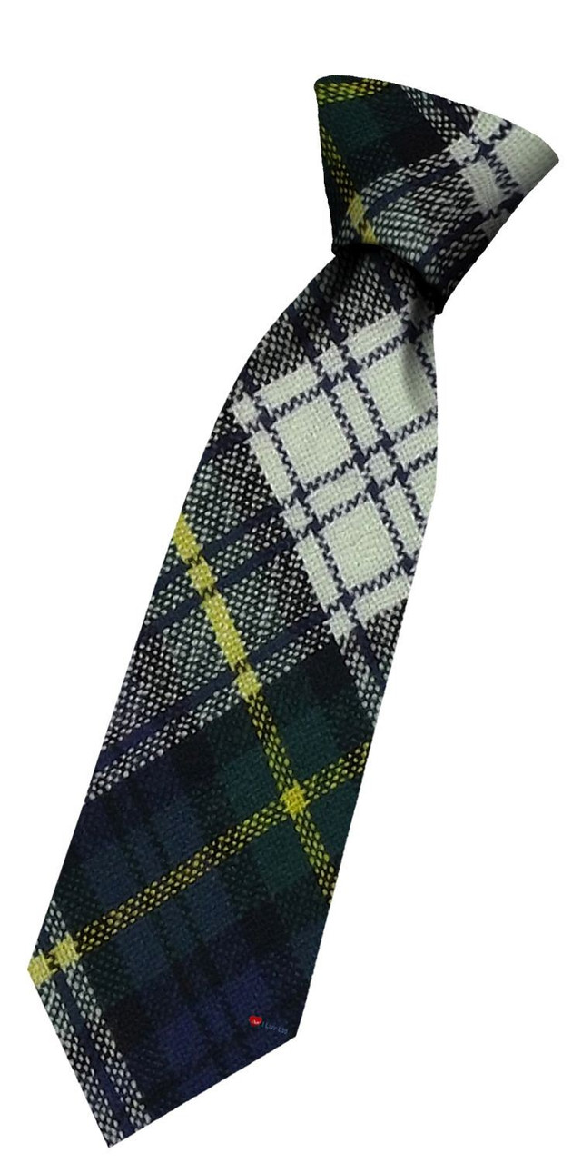 Boys Pure Wool Tie Woven Scotland - Gordon Dress Modern Tartan