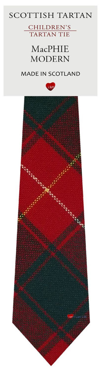 Boys Pure Wool Tie Woven Scotland - MacPhie Modern Tartan