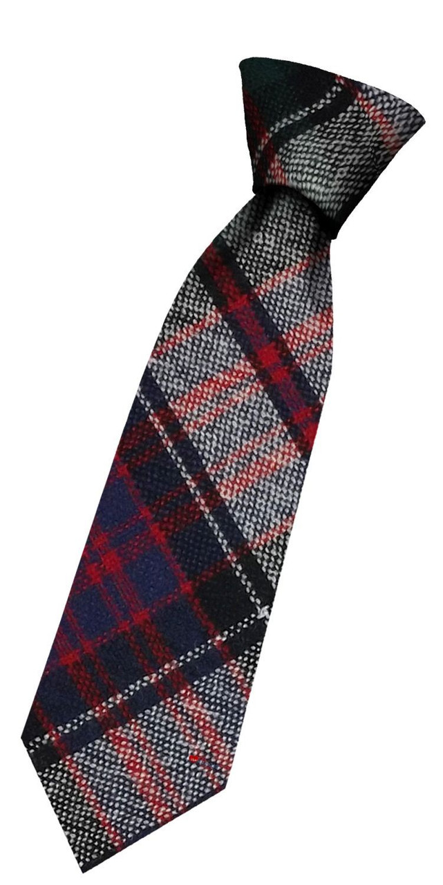 Boys Pure Wool Tie Woven Scotland - MacDonald Dress Modern Tartan
