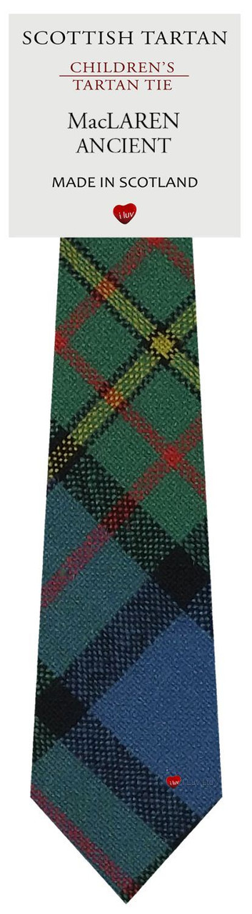 Boys Pure Wool Tie Woven Scotland - MacLaren Ancient Tartan