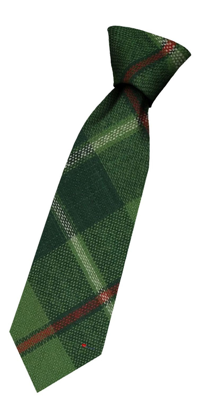 Boys Pure Wool Tie Woven Scotland - Galloway Hunting Modern Tartan