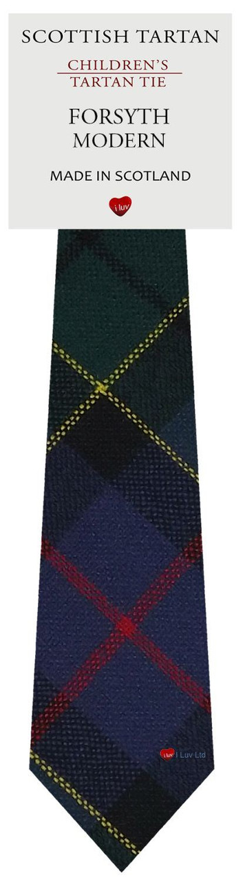 Boys Pure Wool Tie Woven Scotland - Forsyth Modern Tartan