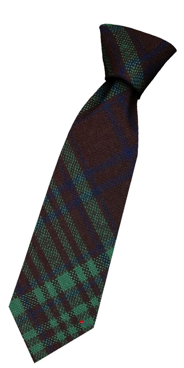 Boys Pure Wool Tie Woven Scotland - MacGillivray Hunting Ancient Tartan