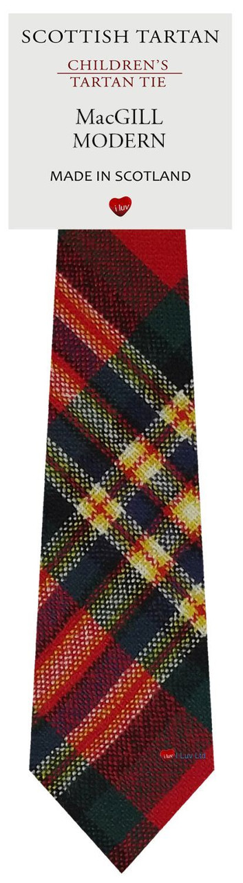 Boys Pure Wool Tie Woven Scotland - MacGill Modern Tartan
