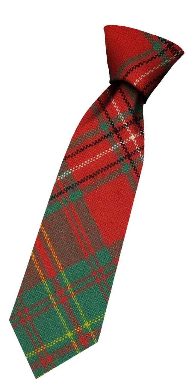 Boys Pure Wool Tie Woven Scotland - Hay Ancient Tartan