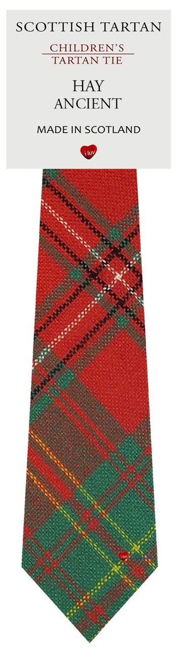 Boys Pure Wool Tie Woven Scotland - Hay Ancient Tartan