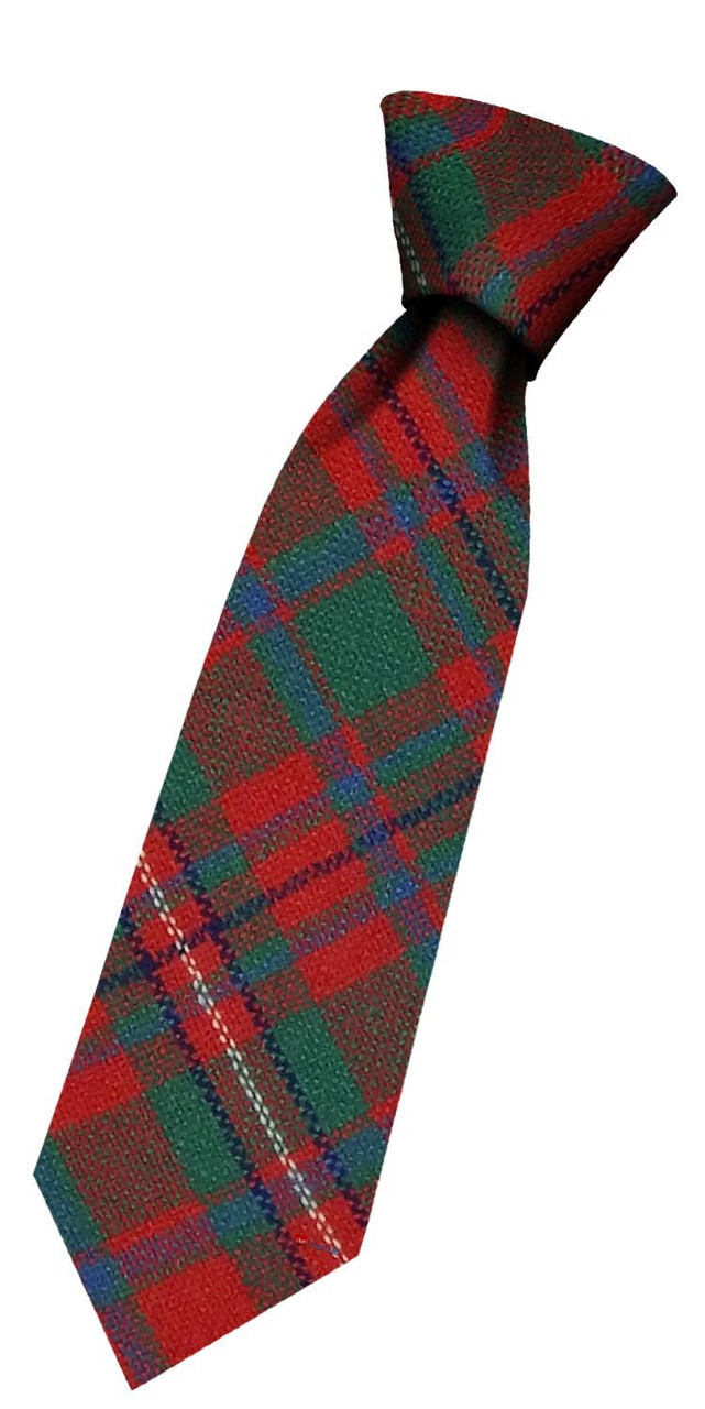 Boys Pure Wool Tie Woven Scotland - MacKinnon Ancient Tartan