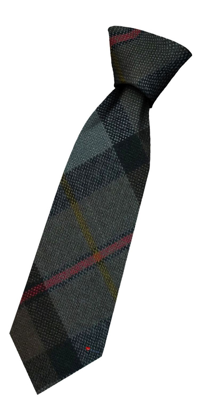 Boys Pure Wool Tie Woven Scotland - MacLeod of Harris Weathered Tartan