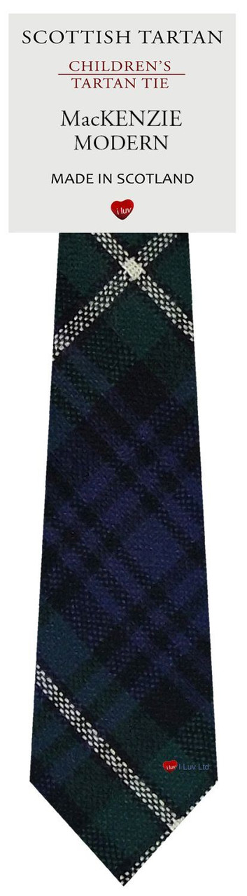 Boys Pure Wool Tie Woven Scotland - MacKenzie Modern Tartan