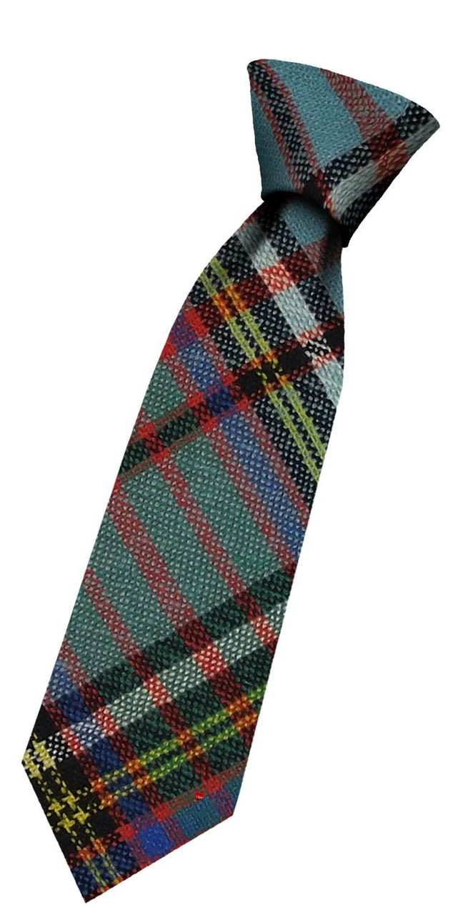 Boys Pure Wool Tie Woven Scotland - Anderson Ancient Tartan