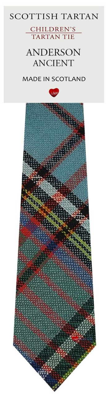 Boys Pure Wool Tie Woven Scotland - Anderson Ancient Tartan