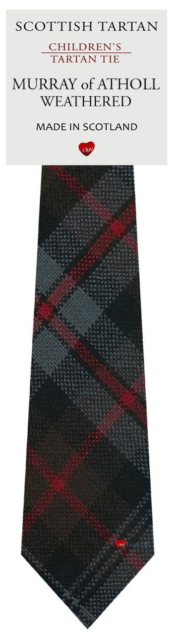 Boys Pure Wool Tie Woven Scotland - Murray of Atholl Weathered Tartan