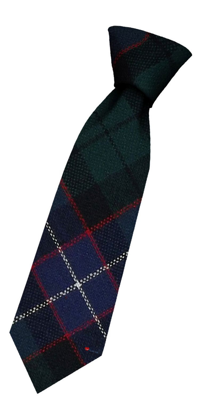 Boys Pure Wool Tie Woven Scotland - Hunter Modern Tartan