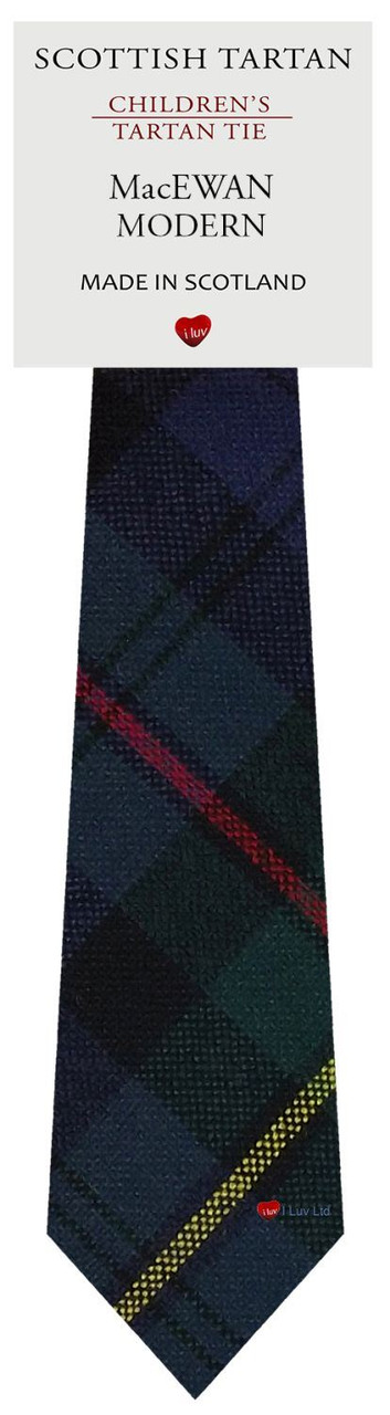 Boys Pure Wool Tie Woven Scotland - MacEwan Modern Tartan