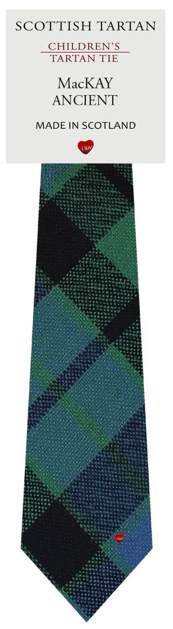 Boys Pure Wool Tie Woven Scotland - MacKay Ancient Tartan